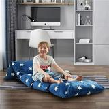 Inspired Home 88 x 26 in. Microfiber Posh Living Bean Bag Covers Navy Stars