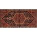 Ahgly Company Indoor Rectangle Traditional Brown Red Medallion Area Rugs 7 x 10