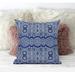 Sephalina Paisley Leaves Throw Pillow with Removable Cover in Muted Blue Navy 18x18