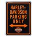 Harley-Davidson Embossed Parking Only B&S Logo Tin Sign - 12 x 15.75 inches Harley Davidson