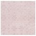 SAFAVIEH Abstract Brock Geometric Wool Area Rug Pink/Ivory 6 x 6 Square