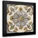 Zarris Chariklia 20x20 Black Modern Framed Museum Art Print Titled - Non-Emb. Block Print Tile VII