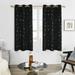 Deconovo Short Blackout Curtains Thermal Insulated Window Curtains and Drapes Constellation Pattern Foil Printed Curtains for Living Room (Black 42 x 45 Inch 2 Panels)