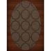 Dalyn Dover Area Rug DV14 Dv14 Mocha Circles Rings 4 x 6 Oval