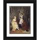 Eugen von Blaas 12x14 Black Ornate Wood Framed Double Matted Museum Art Print Titled: The Perfect Shoe (1877)