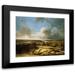 Philips Koninck 23x20 Black Modern Framed Museum Art Print Titled - A Panoramic Landscape (1665)