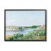 Stupell Industries Rocky Shore Flower Bushes Ocean Inlet Scene Painting Black Framed Art Print Wall Art Design by Lettered and Lined