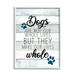 Stupell Industries Dogs Make Our Lives Whole Paw Icon Striped Backdrop 16 x 20 Design by Kim Allen