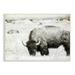 Stupell Industries Farmland Country Bison Bull Grazing Pasture Monochrome Wood Wall Art 19 x 13 Design by Daniel Sproul
