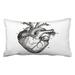 WinHome Decorative Human Heart Anatomy Pillow Case Size 20x30 inches Two Side