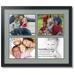 ArtToFrames Collage Photo Picture Frame with 4 - 8x10 Openings Framed in Black with Silverpine and Black Mats (CDM-3926-3)