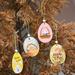 Easter Ornament Colorful DIY Burr-free Hanging Egg Chick Rabbit Easter Decoration Holiday Supplies Silver Wood