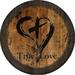 True Love Faith God Faith Sign Large Oak Whiskey Barrel Wood Wall Decor