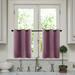 CUH 2PCS Short Curtains Sraight Thermal Valance Decor Bedroom Grommet Half Window Curtain Printed Blackout Cafe Drapes