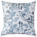 Welcome Industrial Rustic Accent Pillow - Wedgewood Throw Pillow - 18 - Blue