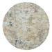 SAFAVIEH Madison Nita Vintage Floral Area Rug Grey/Gold 3 x 3 Round