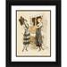 Anonymous 19x24 Black Ornate Framed Double Matted Museum Art Print Titled: Fashions for a Re-Established Social Life (1919)