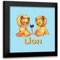 Lavoie Tina 20x20 Black Modern Framed Museum Art Print Titled - Cute Baby Lions