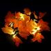 Fall Maple Leaf Garland 10LED Maple Leaves Fairy Lights Waterproof Maple Leaf String Lights 2 AA Battery Powered for Party Thanksgiving