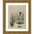 Arthur Burdett Frost 12x14 Gold Ornate Wood Frame and Double Matted Museum Art Print Titled - De King Im Sit Right Flat in a Chair