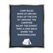 Stupell Industries Camp Rules Text Sign Enjoy Camping Tent Motif Luster Gray Framed Floating Canvas Wall Art 24x30 by Lil Rue