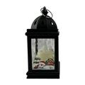 LYU Decorative Wind Lamp with Handle Watertight Illumination Santa Print Xmas Style Candelabra Light Home Decor