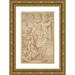 Jan Claudius de Cock 11x14 Gold Ornate Wood Frame and Double Matted Museum Art Print Titled - Allegory of Sculpture (1704)