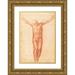 Girolamo Muziano 11x14 Gold Ornate Wood Frame and Double Matted Museum Art Print Titled - Christ on the Cross