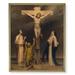 Crucifixion of Christ Picture Framed Plaque Wall Art Decor Medium Bright Gold Finished Trimmed Plaque