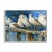 Stupell Industries Coastal Sandpiper Birds Beach Boardwalk Railing 14 x 11 Design by MB Cunningham