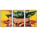 wall26 Framed Canvas Print Wall Art Set Spray Paint Alien Baby Yoda Grogu Graffiti & Street Art Comic Book Illustrations Modern Art Urban Portrait for Living Room Bedroom Office - 16 x24&q