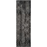 SAFAVIEH Adirondack Montague Geometric Runner Rug Black/Silver 2 6 x 18