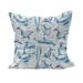 Sea Animals Fluffy Throw Pillow Cushion Cover Sketch of Bottlenose Dolphins Playing Laughing in The Ocean Sea Life Print Decorative Square Pillow Case 36 x 36 Turquoise White by Ambesonne