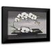 Tramoni Oliver 24x19 Black Modern Framed Museum Art Print Titled - Bonheur dorchideÃ‚Â´es blanches I