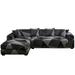 CJC L Shape Sofa Covers Sectional Sofa Couch Covers 2Pcs Stretch Sofa Slipcovers with 4Pcs Pillowcases for L-Shape 3+3 Seaters 9 Colors