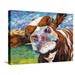 Curious Cow I Animals Stretched Canvas Wall Art by Carolee Vitaletti Sold by Art.Com