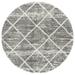 SAFAVIEH Hudson Amias Plush Geometric Shag Area Rug Distressed Grey/Ivory 4 x 4 Round