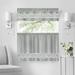 Achim Paige Rod Pocket Light Filtering Tier and Valance Curtain Set Silver 55 x 36