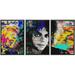 wall26 Framed Canvas Print Wall Art Set Urban High Contrast Michael Jackson Portrait Graffiti & Street Art People Illustrations Pop Art Colorful for Living Room Bedroom Office - 24 x36&quo