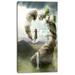 DESIGN ART Magical Bridge to Lighthouse - Landscape Photo Canvas Art Print - Green 16 in. wide x 32 in. high - 1 Panel