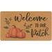 Fall Door Mat Pumpkin Welcome Mats Outdoor Indoor Welcome to Our Patch Autumn Front Door Mats Non Slip Fall Harvest Door Rug Resist Dirt 17 x 30 Easy to Clean