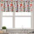 Ambesonne Colorful Valance Pack of 2 Cartoon Tea Pots Roses 54 X18 Multicolor