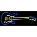 Guitar Logo 1 LED Neon Sign 13 Tall x 32 Wide - inches Black Square Cut Acrylic Backing with Dimmer - Premium built indoor Sign for Studio Club Home dÃ©cor Event Workshop Storefront.