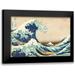 Hokusai Katsushika 14x11 Black Modern Framed Museum Art Print Titled - The Great Wave off Kanagawa