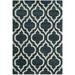 SAFAVIEH Hudson Louise Plush Geometric Shag Area Rug Slate Blue/Ivory 2 x 3