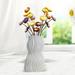 Ceramic Flower Vase Simple Modern Geometric for Home Decor Housewarming Gift 23.5cm H