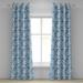 Ambesonne Paisley Grommet Curtain Ikat Style Watercolor 50 x 84 White and Blue