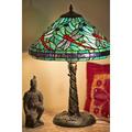 Serena d italia Tiffany Style Turquoise Blue Dragonfly Table Lamp