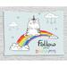 Kids Tapestry Cat Unicorn Sitting on Rainbow Clouds with Follow Your Dreams Quote Fantasy Nursery Wall Hanging for Bedroom Living Room Dorm Decor 80W X 60L Inches Multicolor by Ambesonne