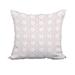 18 x 18 Inch Rattan Geometric Pink Geometric Print Decorative Polyester Throw Pillow with Linen Texture
